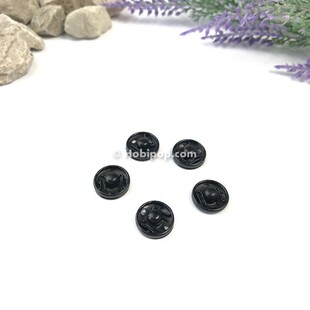1.2 cm Çıt Çıt Siyah Renk 5′li - Thumbnail