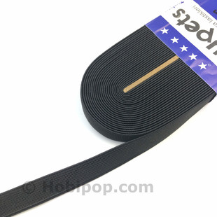 PUPPETS - 1.5 CM Paça ve Bel Lastiği Siyah 10 Metrelik Top