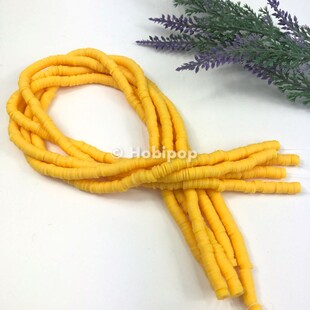 HOBİPOP - 1 Dizi Fimo Boncuk Kanarya Sarı