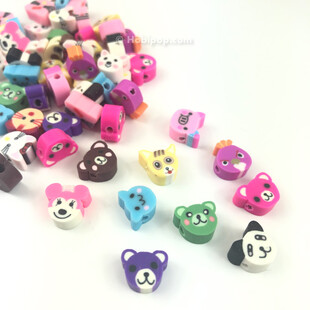 HOBİPOP - 10 Adet Hayvancık Fimo Boncuk HOBİPOP - 10 Adet Hayvancık Fimo Boncuk