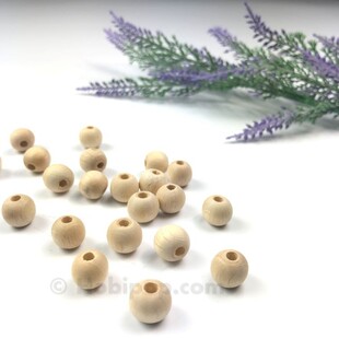 HOBİPOP - 10 mm Ham Tahta Yuvarlak Boncuk 50-55 Adet HOBİPOP - 10 mm Ham Tahta Yuvarlak Boncuk 50-55 Adet