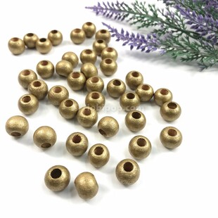 10 mm Tahta Boncuk Vintage Gold 50-55 Adet - Thumbnail