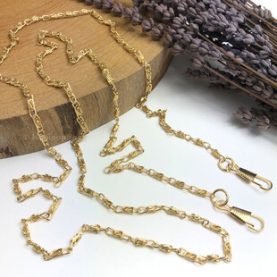 HOBİPOP - 120 cm İnce Çıtır Model Çanta Zinciri Altın Renk HOBİPOP - 120 cm İnce Çıtır Model Çanta Zinciri Altın Renk