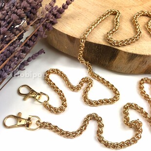 HOBİPOP - 120 cm Burgu Çanta Zinciri Altın Renk HOBİPOP - 120 cm Burgu Çanta Zinciri Altın Renk