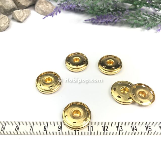 2.1 cm Çıt Çıt Gold Renk 5'li