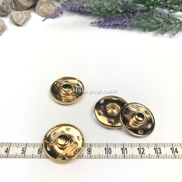 2.5 cm Çıt Çıt Gold Renk 3'lü