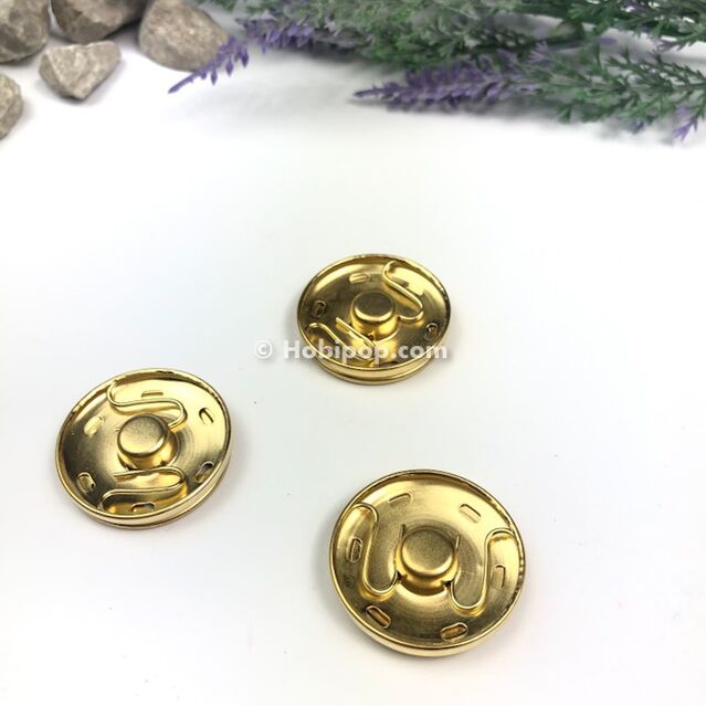 3 cm Çıt Çıt Gold Renk 3'lü