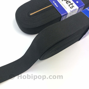 PUPPETS - 3 CM Paça ve Bel Lastiği Siyah 10 Metrelik Top