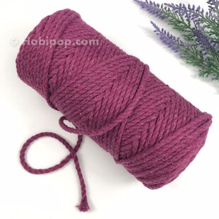 PUPPETS - 3 mm 3 Bükümlü Makrome İpi Soft Fuşya PUPPETS - 3 mm 3 Bükümlü Makrome İpi Soft Fuşya