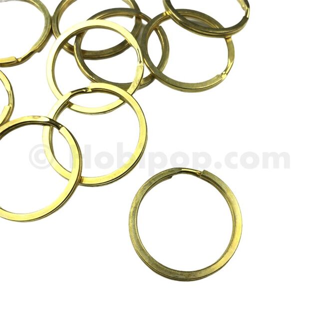 32 MM Ezme Anahtarlık Halkası 10-50-100 Adet Gold