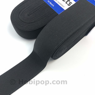 PUPPETS - 4 CM Paça ve Bel Lastiği Siyah 10 Metrelik Top PUPPETS - 4 CM Paça ve Bel Lastiği Siyah 10 Metrelik Top