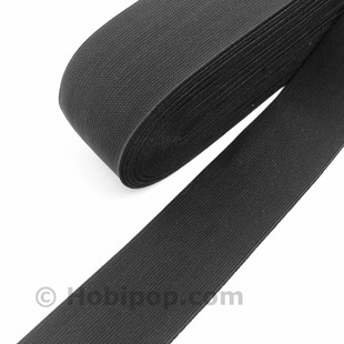 PUPPETS - 6 CM Paça ve Bel Lastiği Siyah 10 Metrelik Top