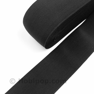 PUPPETS - 7 CM Paça ve Bel Lastiği Siyah 10 Metrelik Top