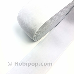 PUPPETS - 8 CM Paça ve Bel Lastiği Beyaz 10 Metrelik Top