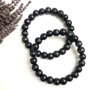 HOBİPOP - Ahşap Boncuklu Halka Çanta Sapı Siyah