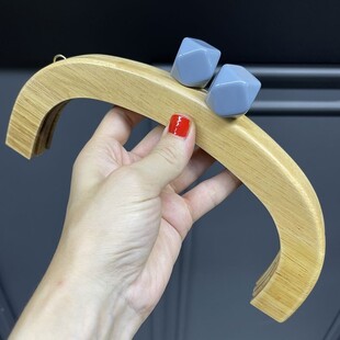 HOBİPOP - Ahşap Çanta Bursu Klipsi Oval Duman Mavi Geometrik Topuzlu 25 Cm HOBİPOP - Ahşap Çanta Bursu Klipsi Oval Duman Mavi Geometrik Topuzlu 25 Cm
