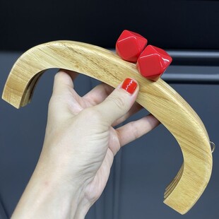 HOBİPOP - Ahşap Çanta Bursu Klipsi Oval Kırmızı Geometrik Topuzlu 25 Cm HOBİPOP - Ahşap Çanta Bursu Klipsi Oval Kırmızı Geometrik Topuzlu 25 Cm
