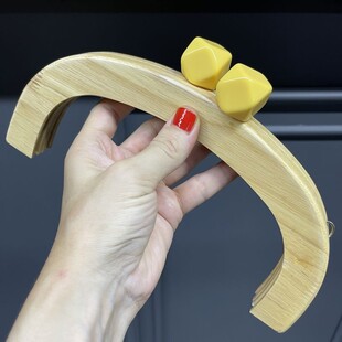 HOBİPOP - Ahşap Çanta Bursu Klipsi Oval Sarı Geometrik Topuzlu 25 Cm HOBİPOP - Ahşap Çanta Bursu Klipsi Oval Sarı Geometrik Topuzlu 25 Cm