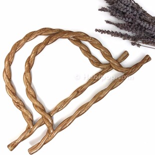 HOBİPOP - Ahşap Görünümlü Burgulu Çanta Sapı Kahverengi