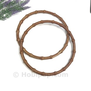 HOBİPOP - Ahşap Görünümlü Plastik Çanta Sapı Yuvarlak HOBİPOP - Ahşap Görünümlü Plastik Çanta Sapı Yuvarlak