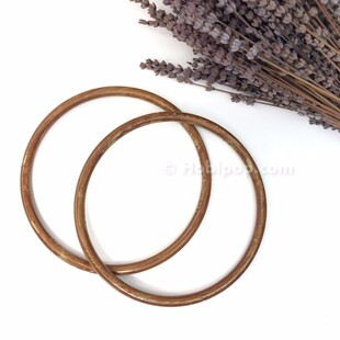 HOBİPOP - Ahşap Görünümlü Plastik Çanta Sapı Düz Yuvarlak Kahve HOBİPOP - Ahşap Görünümlü Plastik Çanta Sapı Düz Yuvarlak Kahve