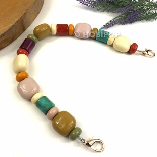 HOBİPOP - Akrilik Boncuklu Çanta Sapı Renkli HOBİPOP - Akrilik Boncuklu Çanta Sapı Renkli