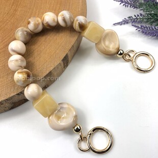 HOBİPOP - Akrilik Boncuklu Çanta Sapı Kapiçino Bej HOBİPOP - Akrilik Boncuklu Çanta Sapı Kapiçino Bej