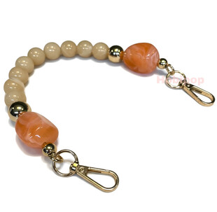 HOBİPOP - Akrilik Boncuklu Çanta Sapı Kısa Turunculu HOBİPOP - Akrilik Boncuklu Çanta Sapı Kısa Turunculu