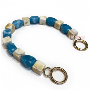 HOBİPOP - Akrilik Boncuklu Çanta Sapı Küp Bejli Mavili HOBİPOP - Akrilik Boncuklu Çanta Sapı Küp Bejli Mavili