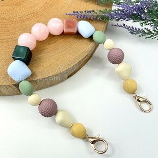 HOBİPOP - Akrilik Boncuklu Çanta Sapı Makaron Renkli Taşlı HOBİPOP - Akrilik Boncuklu Çanta Sapı Makaron Renkli Taşlı