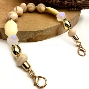 HOBİPOP - Akrilik Boncuklu Çanta Sapı Zarif Gold HOBİPOP - Akrilik Boncuklu Çanta Sapı Zarif Gold