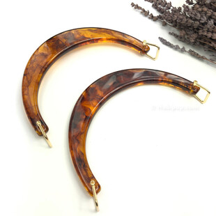 HOBİPOP - Akrilik Çanta Sapı Ay Model Kehribar HOBİPOP - Akrilik Çanta Sapı Ay Model Kehribar