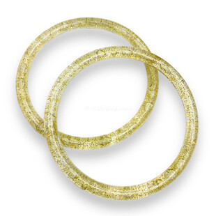 HOBİPOP - Akrilik Halka Çanta Sapı Altın Şeffaf Simli  HOBİPOP - Akrilik Halka Çanta Sapı Altın Şeffaf Simli