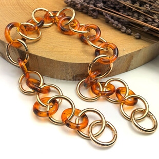 HOBİPOP - Akrilik Kehribar Halkalı Çanta Zinciri HOBİPOP - Akrilik Kehribar Halkalı Çanta Zinciri