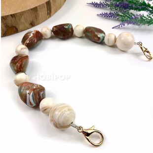 HOBİPOP - Akrilik Boncuklu Çanta Sapı Çakıl Taşı Kahve HOBİPOP - Akrilik Boncuklu Çanta Sapı Çakıl Taşı Kahve