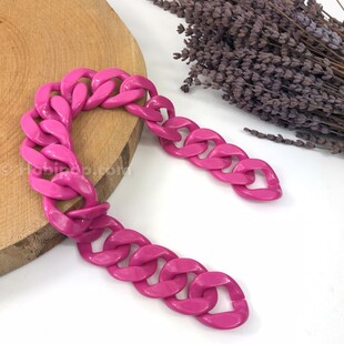 HOBİPOP - Akrilik Zincir Çanta Sapı Fuşya HOBİPOP - Akrilik Zincir Çanta Sapı Fuşya