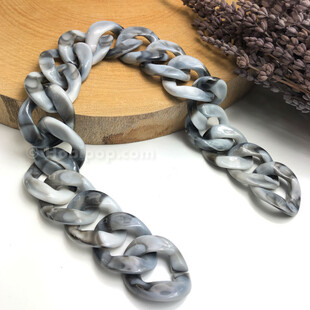 HOBİPOP - Akrilik Zincir Çanta Sapı Gri HOBİPOP - Akrilik Zincir Çanta Sapı Gri