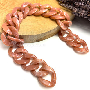 HOBİPOP - Akrilik Zincir Çanta Sapı Gül Kurusu HOBİPOP - Akrilik Zincir Çanta Sapı Gül Kurusu