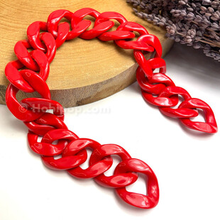 HOBİPOP - Akrilik Zincir Çanta Sapı Kırmızı HOBİPOP - Akrilik Zincir Çanta Sapı Kırmızı