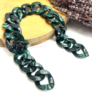 HOBİPOP - Akrilik Zincir Çanta Sapı Zümrüt HOBİPOP - Akrilik Zincir Çanta Sapı Zümrüt