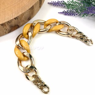 HOBİPOP - Akrilik Zincirli Çanta Sapı Hardal HOBİPOP - Akrilik Zincirli Çanta Sapı Hardal