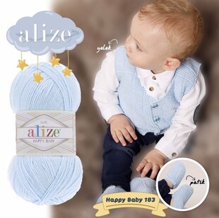 Alize Happy Baby Örgü İpi 183 Açık Mavi - Thumbnail