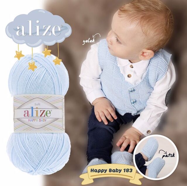 Alize Happy Baby Örgü İpi 185 Toz Pembe