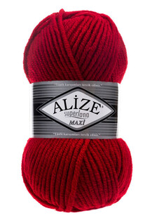 ALİZE - Alize Süperlana Maxi Yün Örgü İpi 56 Kırmızı ALİZE - Alize Süperlana Maxi Yün Örgü İpi 56 Kırmızı
