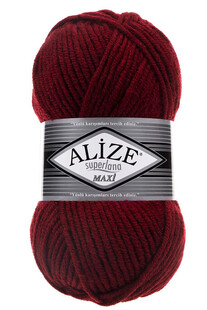 ALİZE - Alize Süperlana Maxi Yün Örgü İpi 57 Bordo ALİZE - Alize Süperlana Maxi Yün Örgü İpi 57 Bordo