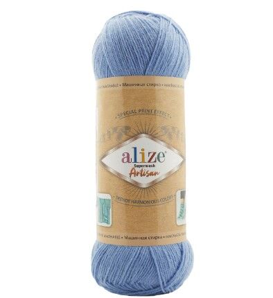 Alize Süperwash Artisan Örgü İpi 432 Çelik Mavisi