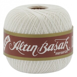 ALTINBAŞAK - Altınbaşak Klasik Dantel Ağ İpliği 26/6 Numara Beyaz