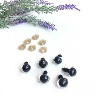 HOBİPOP - Amigurumi Vidalı Göz 1 Çift 10 mm Şeffaf Siyah HOBİPOP - Amigurumi Vidalı Göz 1 Çift 10 mm Şeffaf Siyah