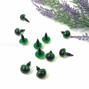HOBİPOP - Amigurumi Vidalı Göz 1 Çift 10 mm Yeşil HOBİPOP - Amigurumi Vidalı Göz 1 Çift 10 mm Yeşil