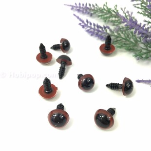 HOBİPOP - Amigurumi Vidalı Göz 1 Çift 12 mm Kahverengi HOBİPOP - Amigurumi Vidalı Göz 1 Çift 12 mm Kahverengi